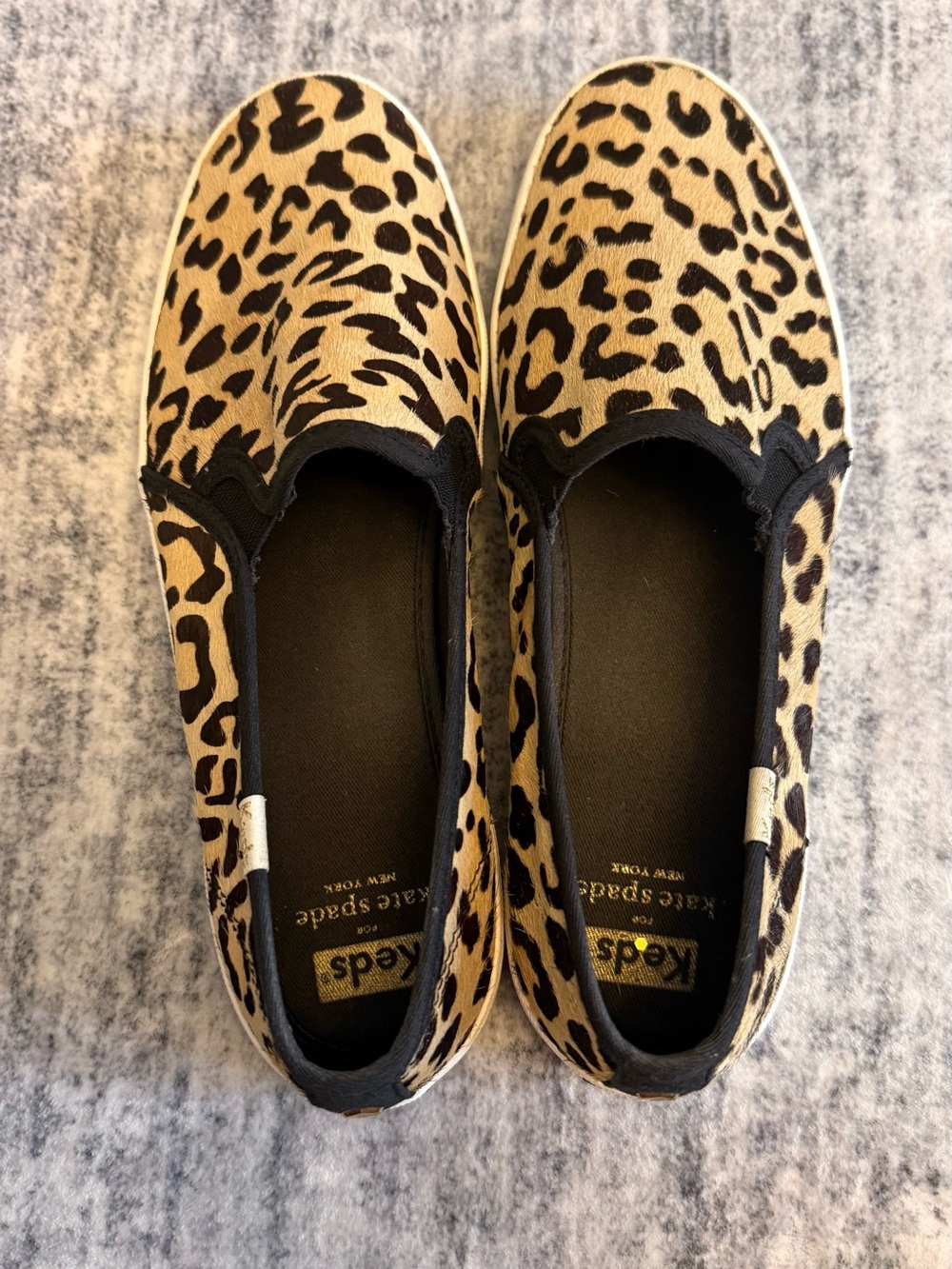 Kate Spade x Keds Leopard-Print Slip-On Flats size 8.5